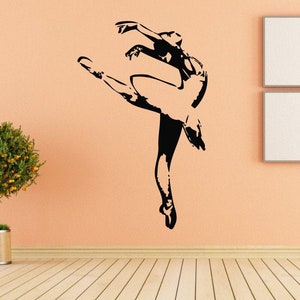 Ballett Wandtattoo | Ballerina Wandaufkleber | Tanz-Wandbild 1552