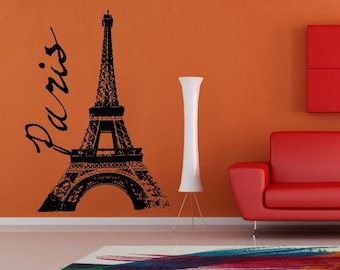 Paris Wall Decal | Paris Skyline Wall Sticker | Eiffel Tower Wall Art | Eiffel Tower Wall Décor 2785