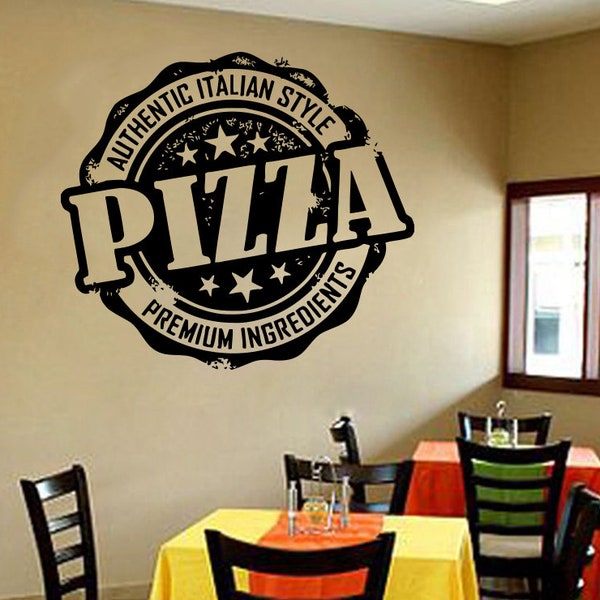 Pizza Wall Decal / Pizzeria Wall Décor / Pizza Window Decal t562