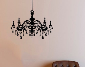 Chandelier Wall Decal: Removable Vinyl Home Decor Sticker 1811