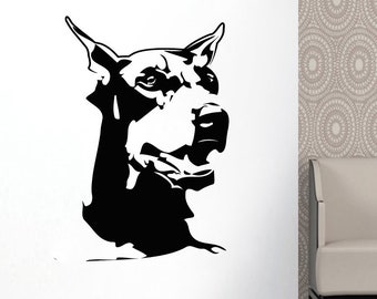 Doberman Animals, Dog, Pets, dog Breed, Puppy Wall decor,Wall Decal,Window Sticker,Vinyl sticker Handmade t264