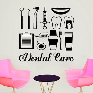 Dental Clinic Wall Decal | Dental Wall Sticker | Dental Clinic Wall Décor | Tooth wall decal 2586