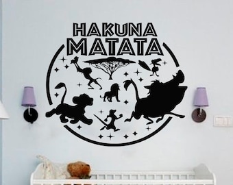 Hakuna Matata Wall Decal: Lion King Nursery Decor 4962