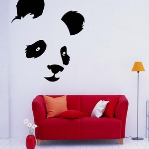 Panda, oso, animales, bambú, decoración de pared, calcomanía de pared, calcomanía para auto, calcomanía para ventana, calcomanía de vinilo hecha a mano 1076