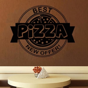 Pizza Wall Decal / Pizzeria Wall Décor / Pizza Window Decal t587
