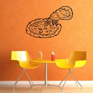 Décalcomanie murale pizza / Décoration murale pizzeria / Décalcomanie fenêtre pizza 2371