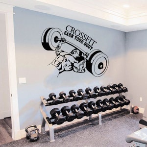 Fitness Wall Decal | Workout Wall Decal | Gym Wall Decor | Motivational Quote Wall Decal t743