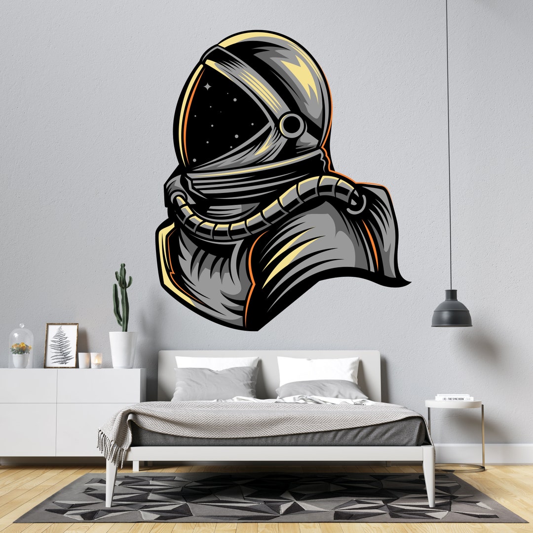 Cosmic Explorer Astronaut Wall Decal | Outer Space Kids Room Decor ...
