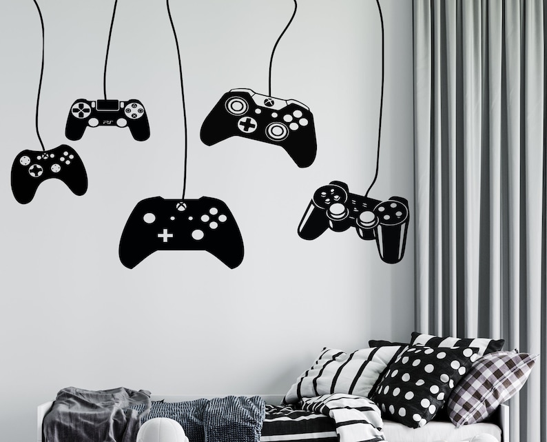 Gamer Wall Decal Video Games Wall Sticker Playstation PS4 - Etsy