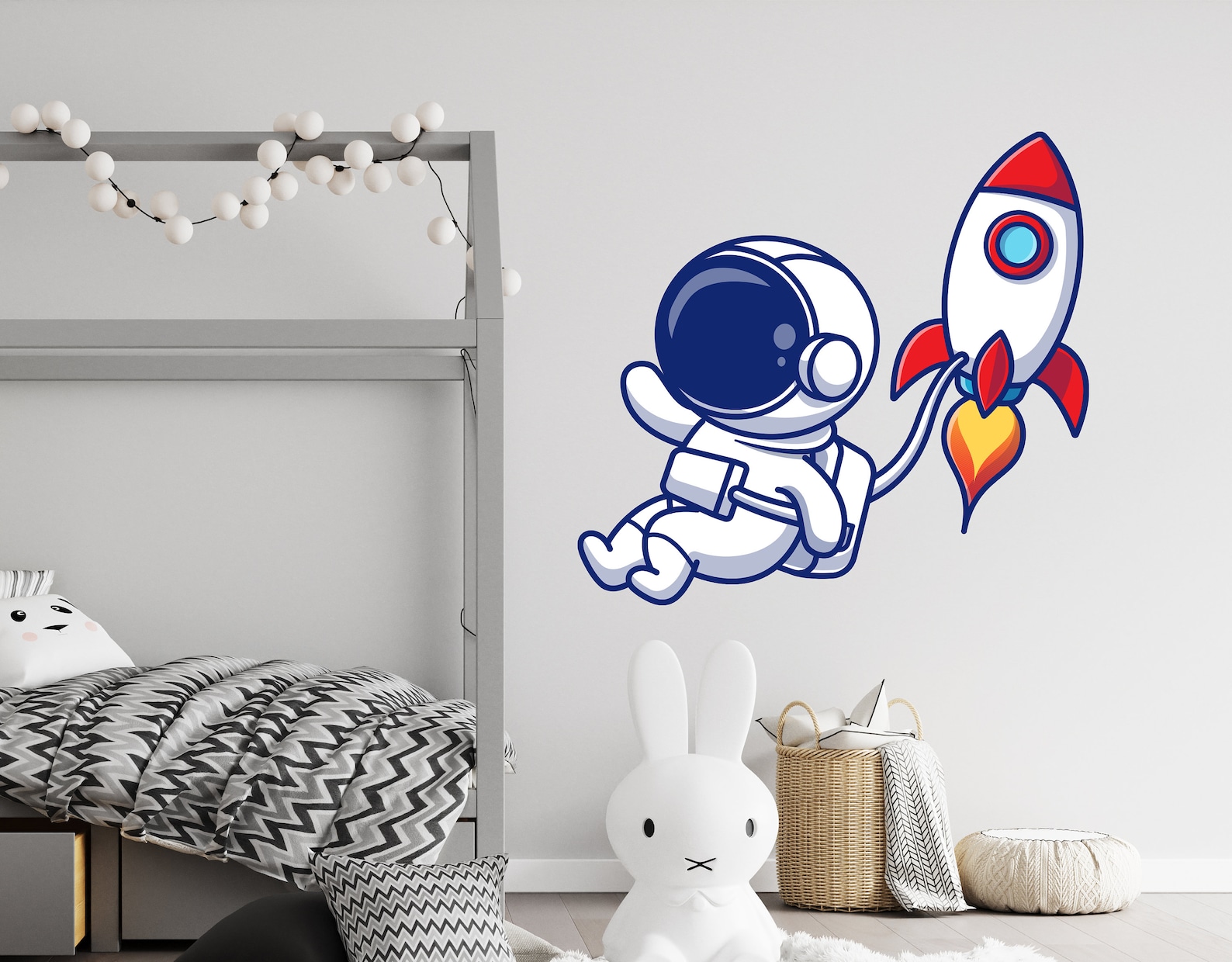 Astronaut Wall Decal Outer Space Wall Decor for Kids Bedroom Etsy UK