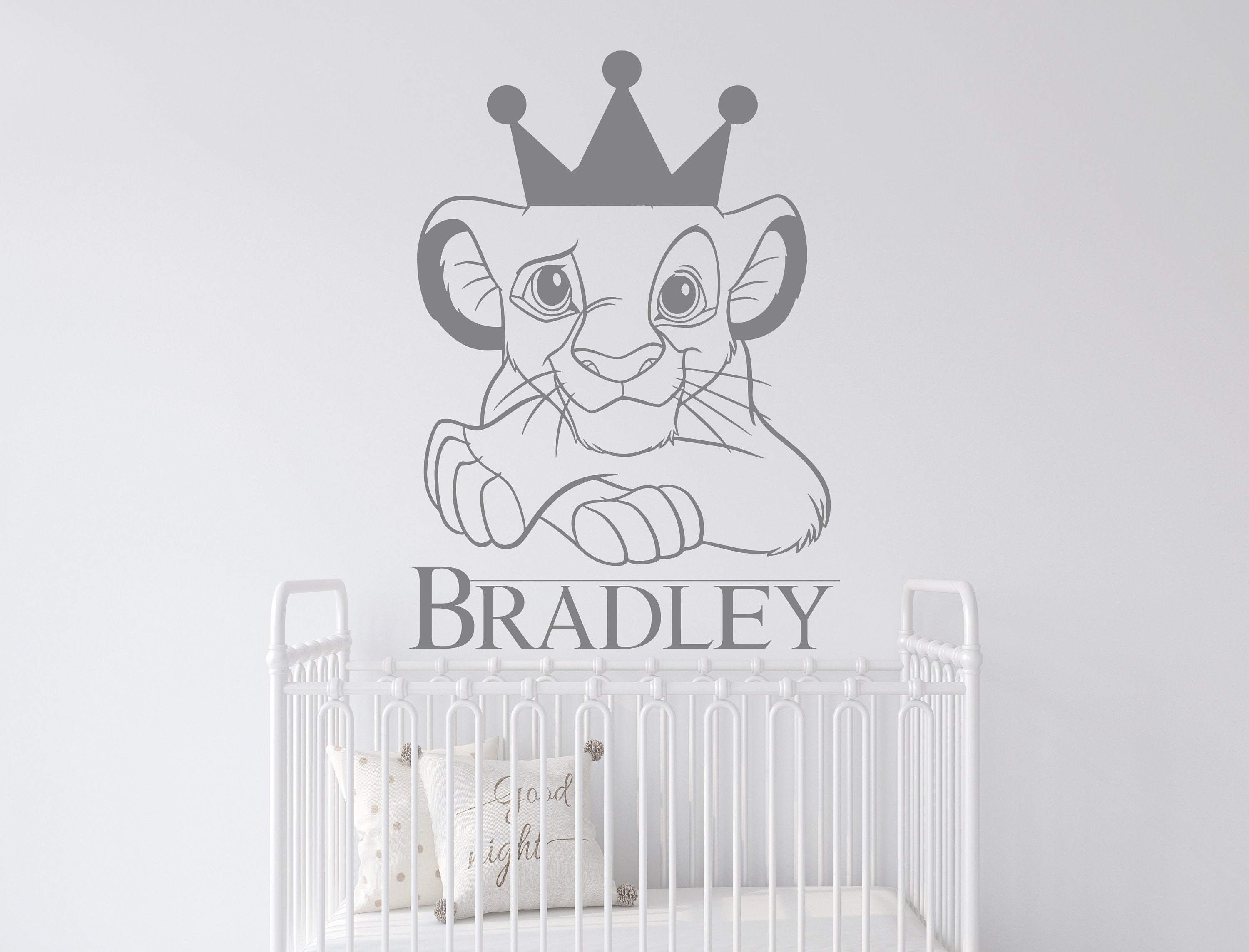 The Lion King Wall Decal Cartoon Wall Sticker Simba and Mufasa Etsy