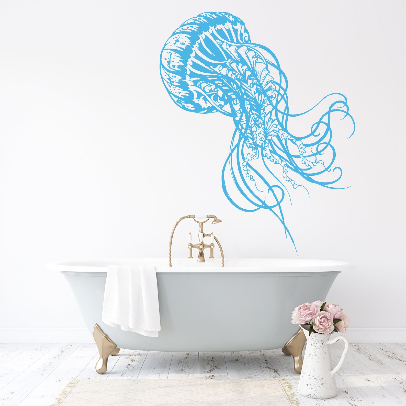 Jellyfish Wall Decal Jellyfish Wall Sticker Jellyfish Etsy