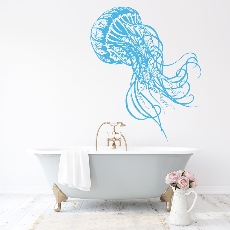Jellyfish Wall Decal Jellyfish Wall Sticker Jellyfish Etsy