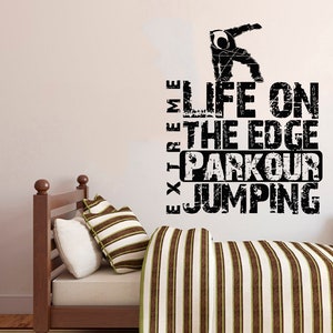 Parkour-muursticker | Muursticker parkour | Parkour-muurdecoratie 2601