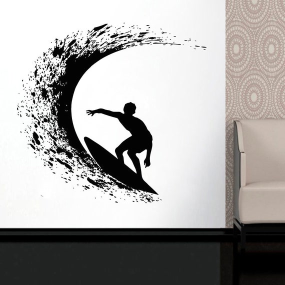 Surfing Surfer Board Wave Ocean Extreme Wall Sports Wall Decor | Etsy