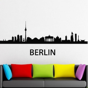 Berlin City decal City Sticker Skyscraper Wall Decal Window Sticker Room Vinyl sticker Building Decor house Sight Handmade t694