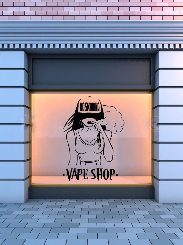 no smoking vape shop Vape Shop Window main image 1