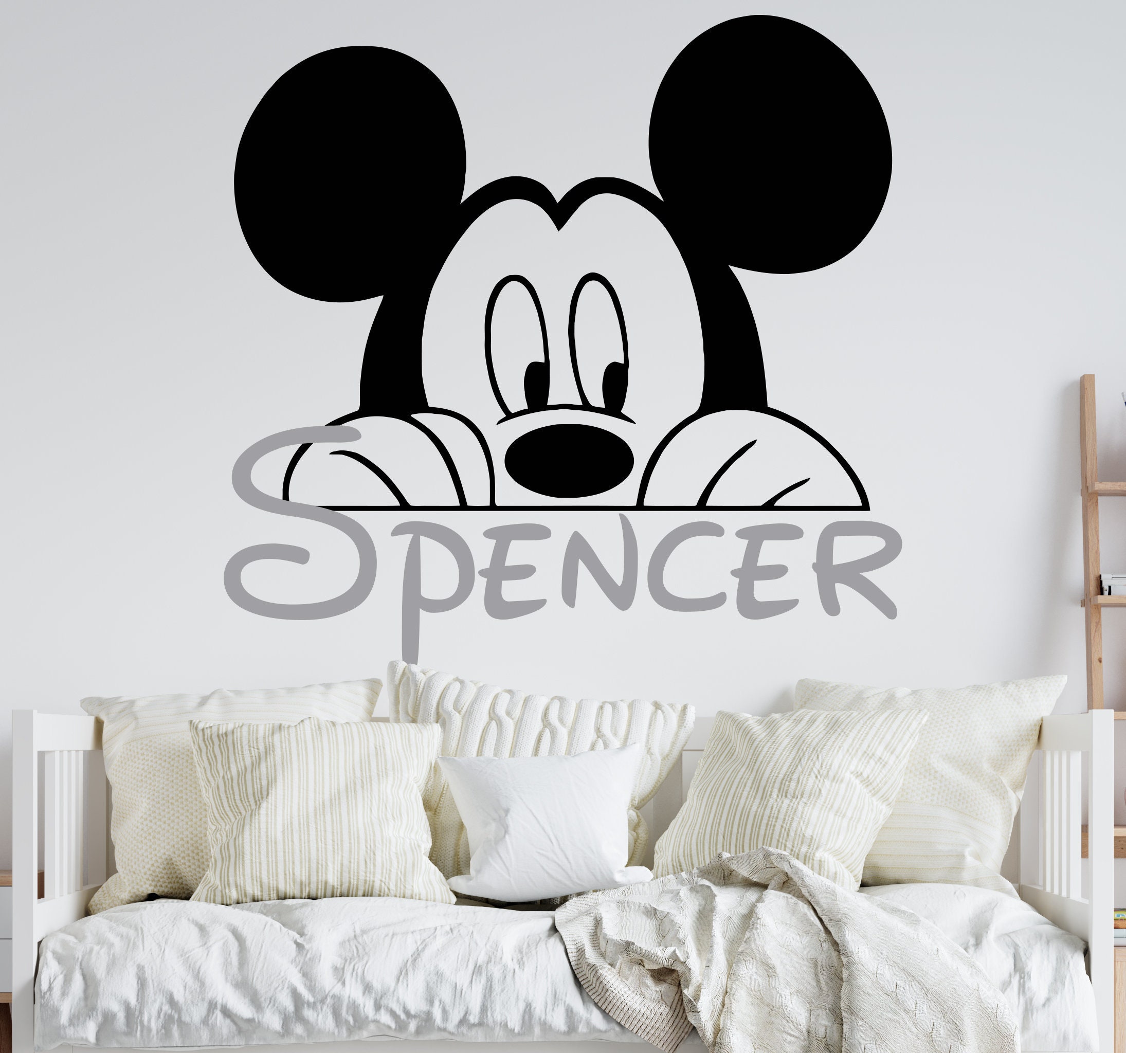 Personalized Name Wall Decal Mickey Mouse Wall Decal Custom Name
