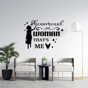 African Woman Wall Decal African Girl Wall Sticker Quote Beauty Salon Wall Art AF34