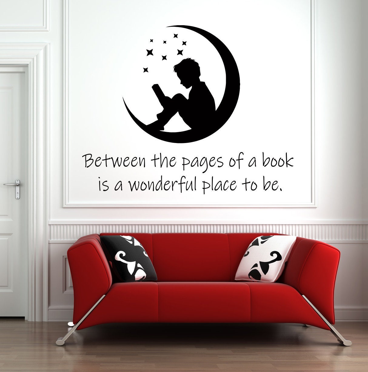 Books Wall Decal Reading Wall Decal Library Wall Decal Etsy