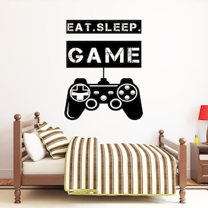 Calcomanía de pared para gamers, videojuegos, controlador, sala de juegos, vg034
