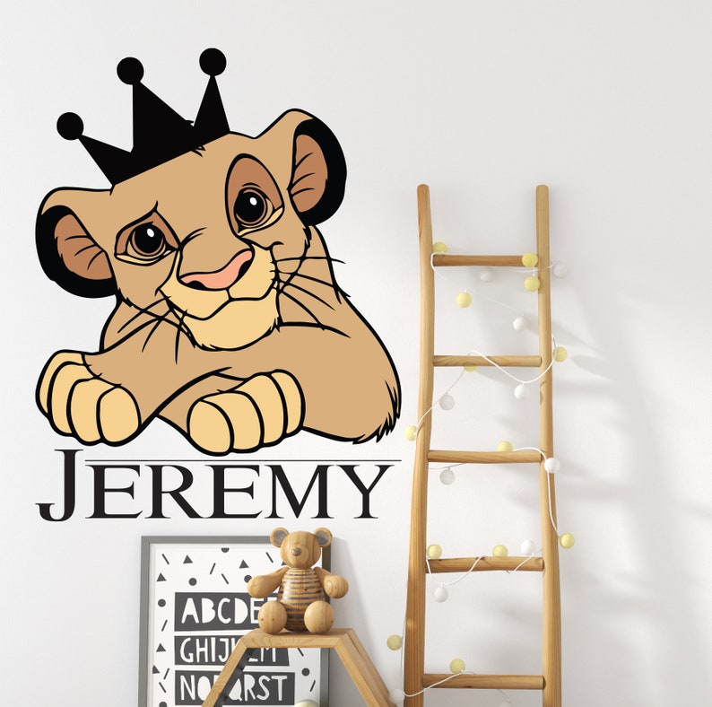 The Lion King Wall Decal Cartoon Wall Sticker Simba and Mufasa Etsy