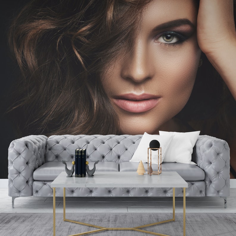 Hair Salon Face Peel and Stick Wallpaper for Beauty Salon Self Etsy