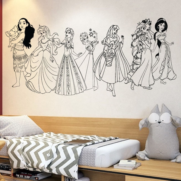 Princess Wall Decal Etsy