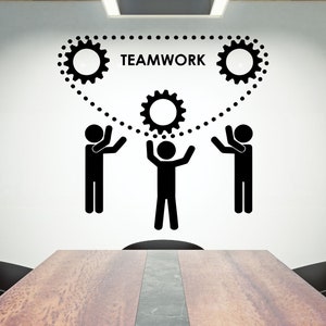Office Wall Decal Teamwork Quote Wall Sticker Office Decor Inspire Office Quote Motivation Idea Wall Art 901re