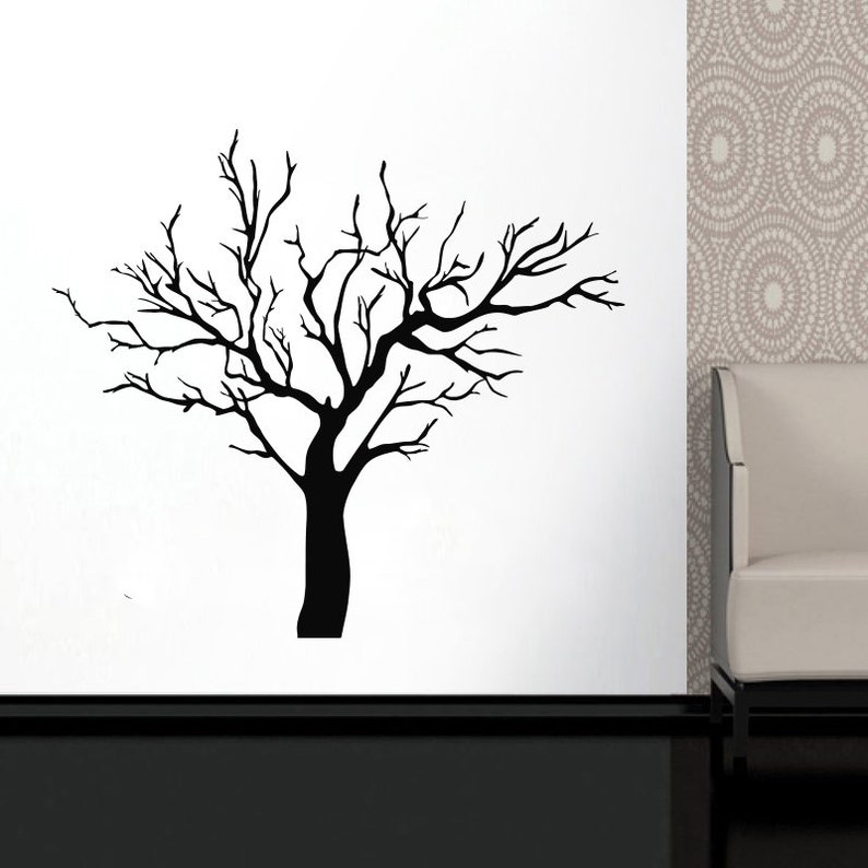 Tree Wall Decal Tree Branch Wall Sticker Tree Wall Decor 1259 Etsy