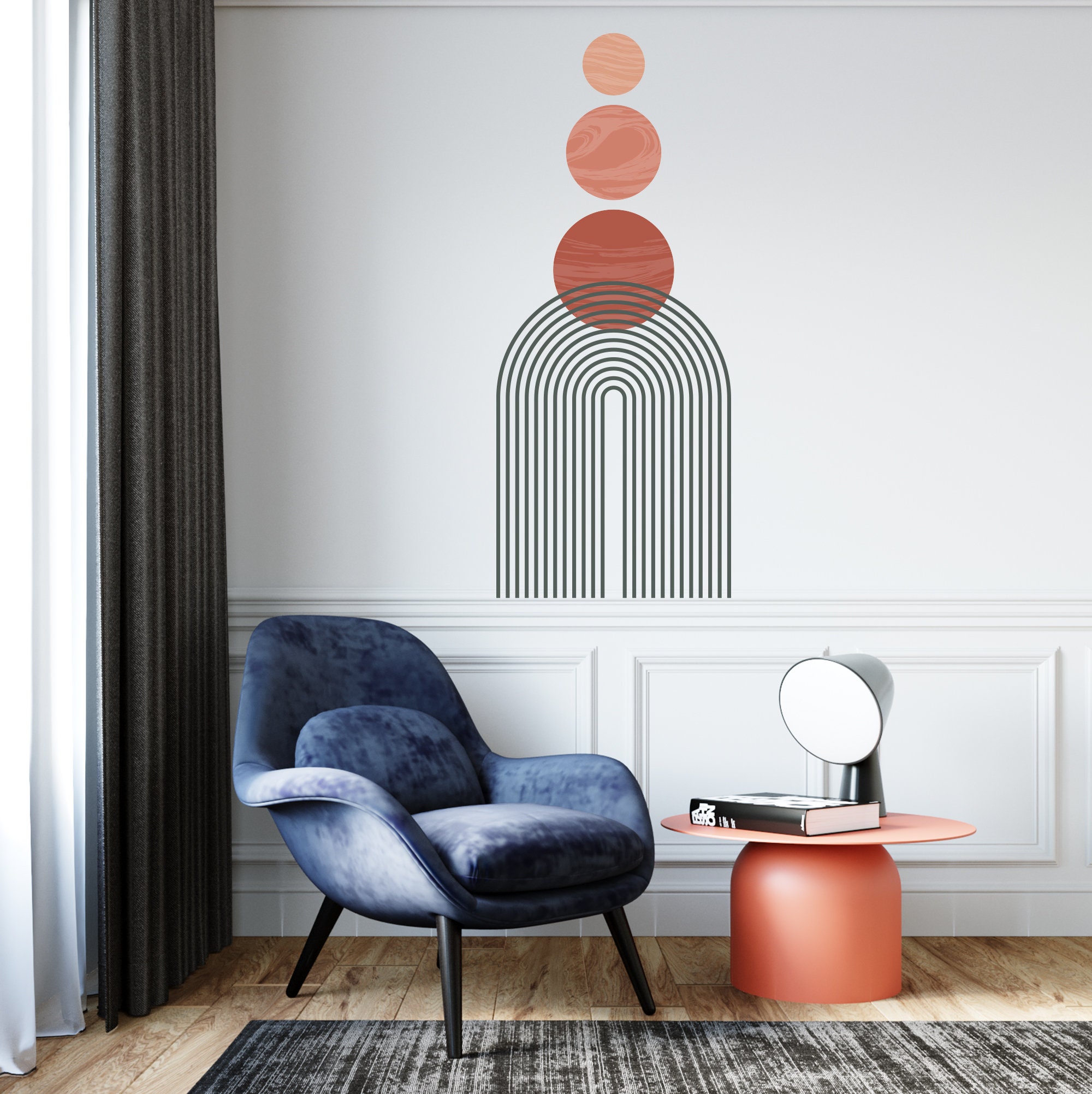 Bohemian Abstract Wall Art Boho Wall Decal Bohemian Wall Etsy