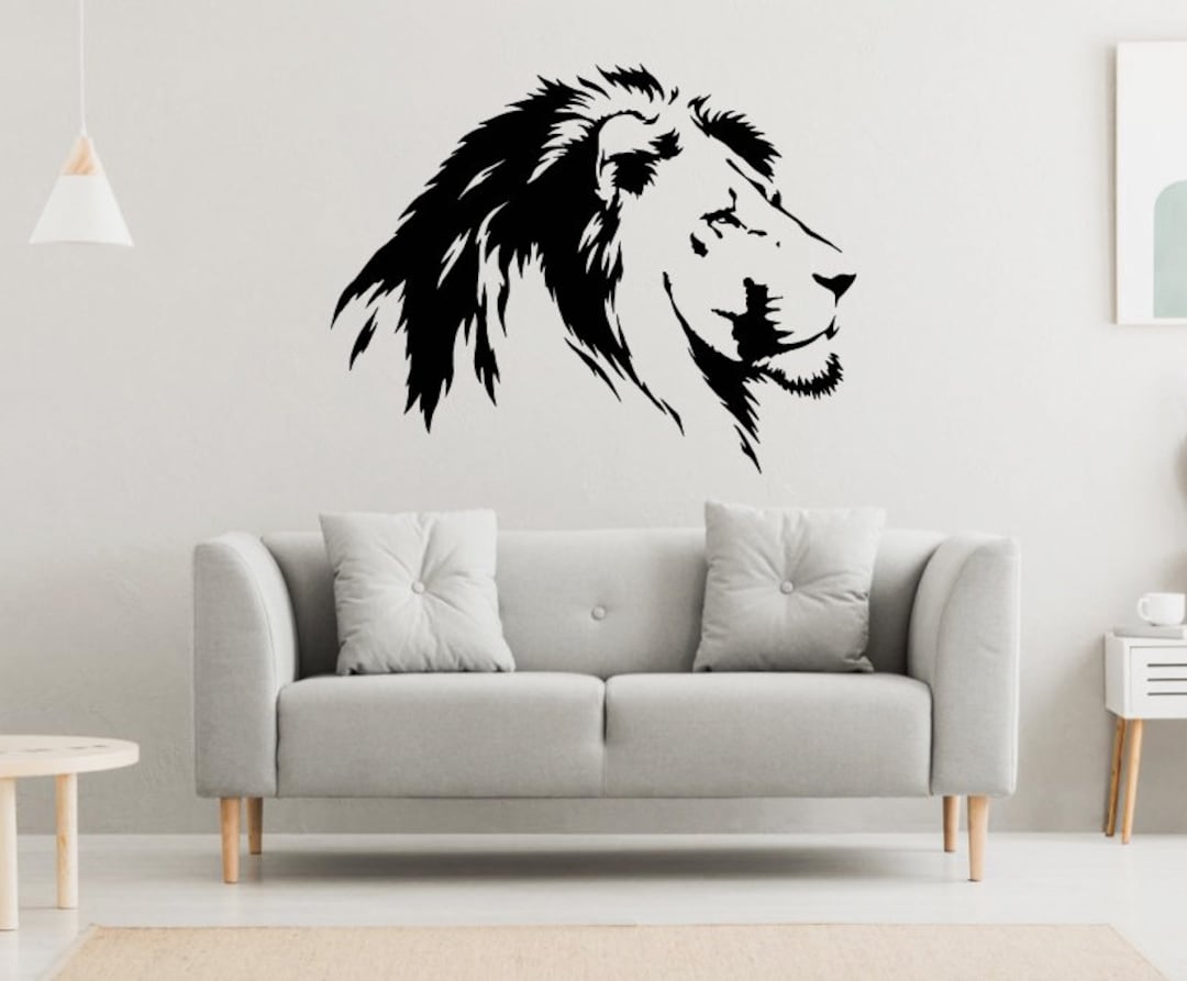 Lion Wall Decal | Lion Wall Sticker | Lion Wall Decor JG10 - Etsy