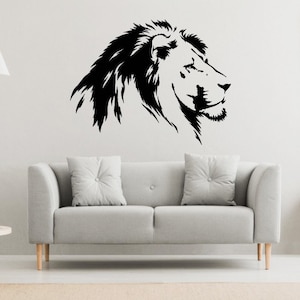 African Landscape Lion Bedroom Living Room wall vinyl decal V511 