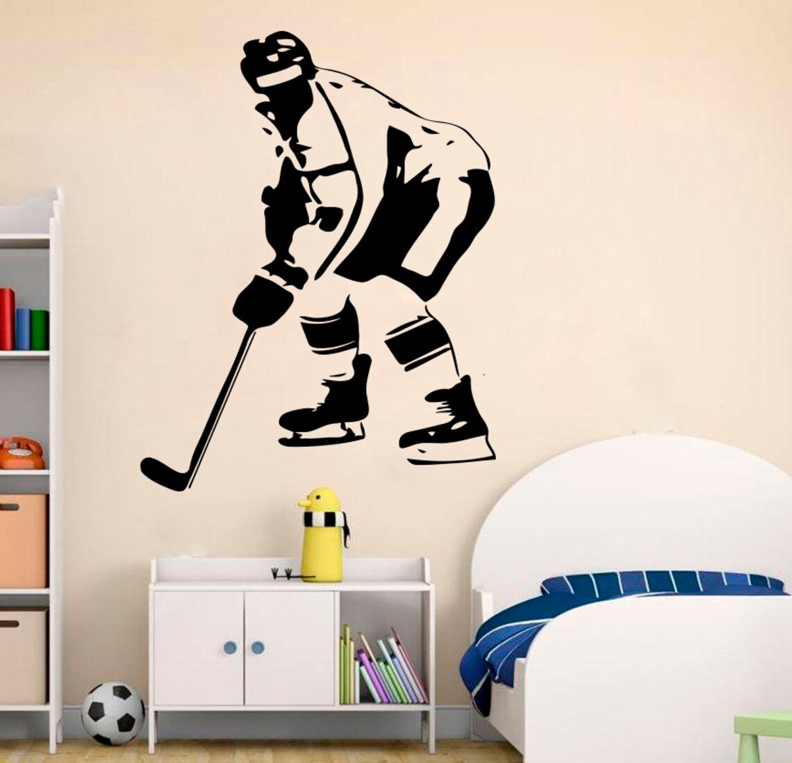 Ice Hockey Wall Decal Hockey Player Wall Decal Hockey Etsy