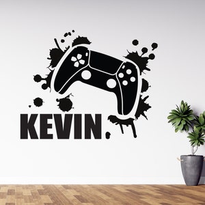 Gamer Wandtattoo Gamer Aufkleber Controller Aufkleber Personalisiertes Gamerzimmer CUS227
