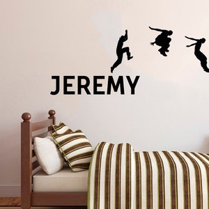 Personalized Name | Parkour Wall Decal | Parkour Wall Sticker | Parkour Wall Decor 2635