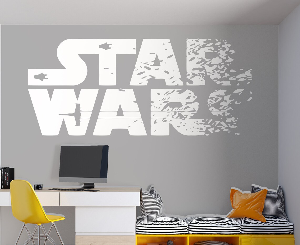 Star Wars Wall Decal Star Wars Wall Sticker Death Star Etsy