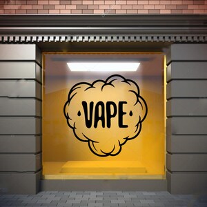yellow vape shop Vape Shop Window