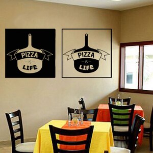 Sticker mural pizza / Décoration murale pizzeria / Sticker fenêtre pizza t586