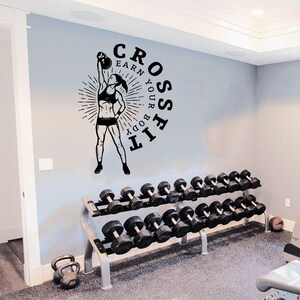 Fitness Wall Decal | Workout Wall Decal | Gym Wall Decor | Motivational Quote Wall Decal t761