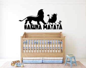 Hakuna Matata Wall Decal: Lion King Nursery Decor lk18