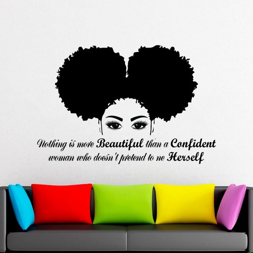 Beautiful African Woman Wall Decal African Girl Wall Sticker Etsy
