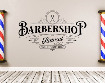 Barber Shop Wall Decal | Barber Shop Wall Sticker | Barber Shop Wall Decor BSH66