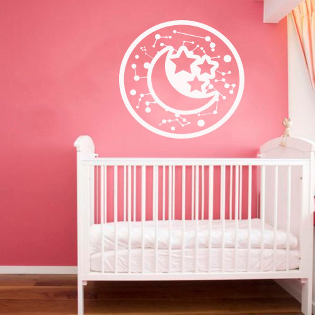 Sky Decor Moon & Stars Wall Decal Clouds Wall Decal Nursery Wall Decal ...