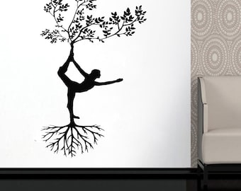 Autocollant Mural Arbre – Décor Vinyle Une Couleur – Modèle T4 – Décoration Murale Facile