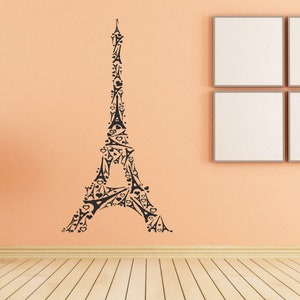 Paris Wall Decal | Paris Skyline Wall Sticker | Eiffel Tower Wall Art | Eiffel Tower Wall Décor 2721