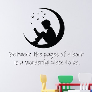Books Wall Decal | Reading Wall Decal | Library Wall Decal | Book Quote Wall Decal bq43