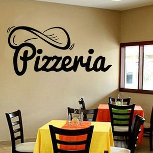 Sticker mural pizza / Décoration murale pizzeria / Sticker fenêtre pizza t569