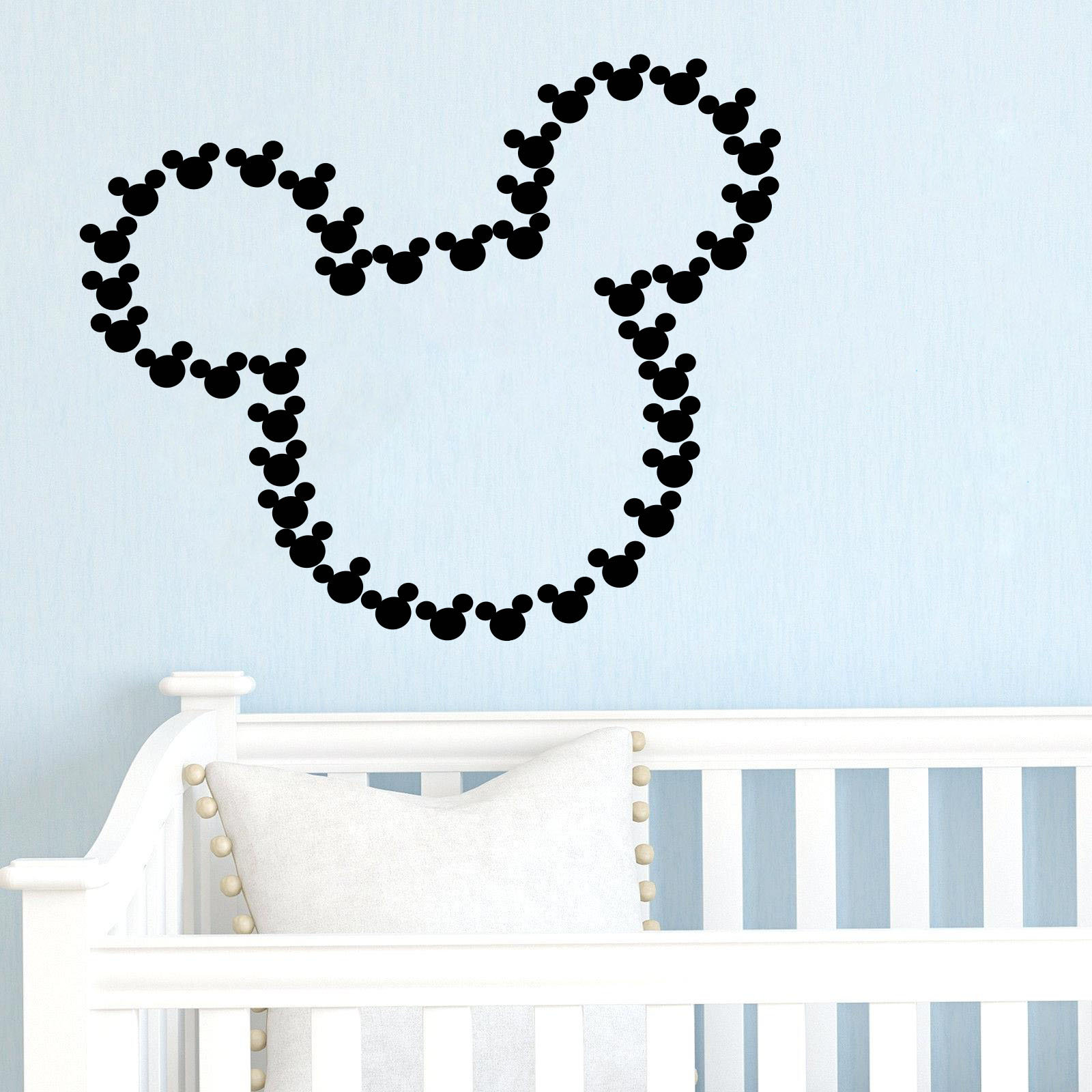 Mickey mouse & Minnie Mouse wall decal Boy and girl name decal Etsy