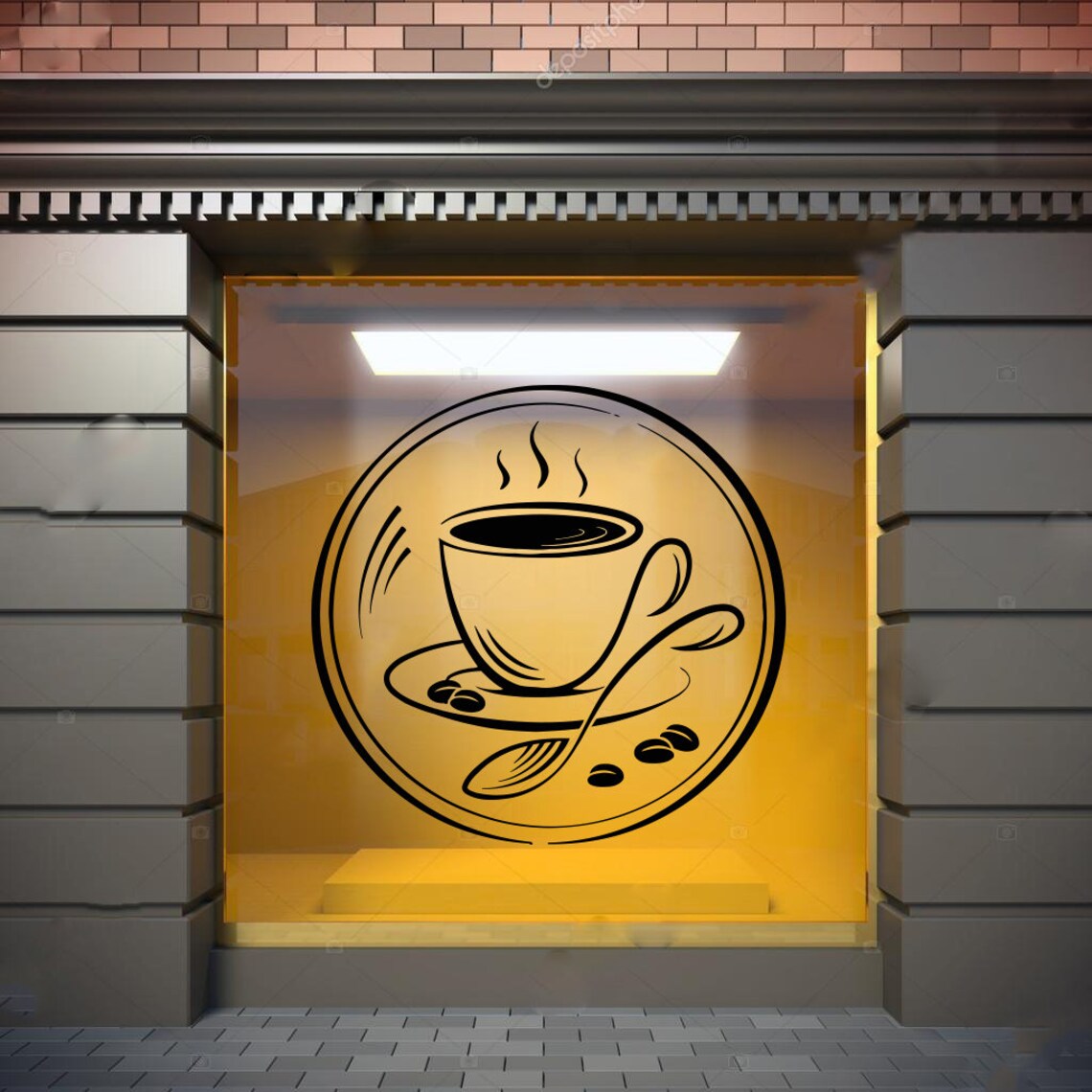 Coffee Wall Decal Coffee Beans Wall Sticker Coffee Wall Etsy